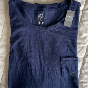 aerie real soft tee dark blue -M